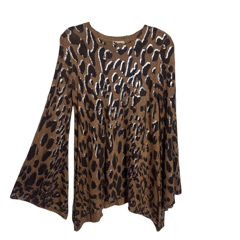 Show Me Your Mumu Mellow Small Golden Eye Festiball Leopard Sweater Boho Western